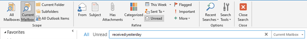 Outlook Efficiency Yesterday
